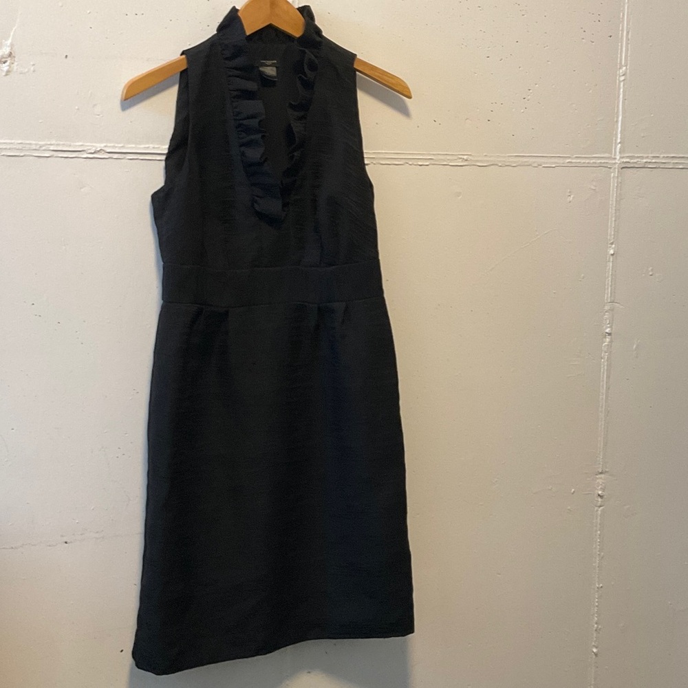 Ann Taylor Black Ruffled Mini Dress
